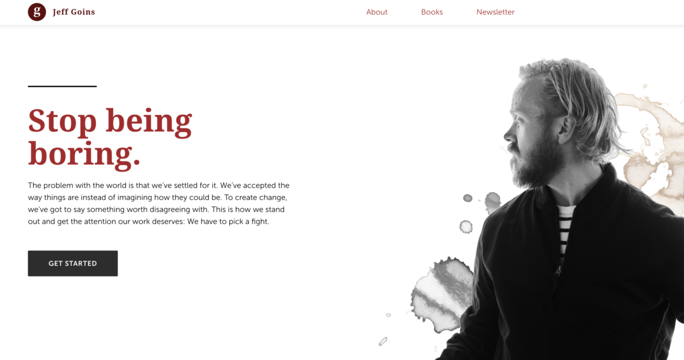 Jeff Goins - Goinswriter dot com - Best blog for writers
